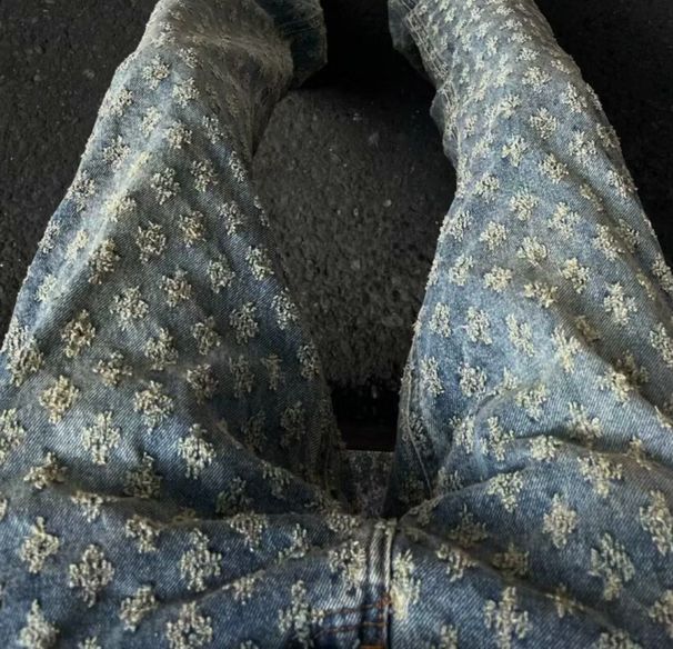 Men's Clothing Fashion brand European and American street pants American high street vibe design niche ripped jeans men's loose straight_mkmklike.com