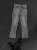 Men's Clothing 26 New Distressed Flared Jeans - Vintage Grey Cleanfit Denim With Frayed Hem, High Street Micro Bell Bottoms_mkmklike.com