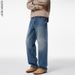 Men's Cleanfit Straight-Leg Jeans – Vintage Washed Denim, Relaxed Fit, 100% Cotton (Sizes 28-38, No-Stretch)_mkmklike.com