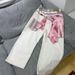 Men's Digital Print Faux Two-Piece Jeans – Oversized Wide-Leg Streetwear Pants With Curved Hem_mkmklike.com