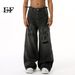 EF JEANS | 2024 New Product, Old, Broken Holes And Dirty Prints On European And American Streets, Straight Tube Loose Mopping Jeans Tide_mkmklike.com