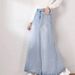 Women's High Waist Wide Leg Jeans - Flowy Loose Fit Denim Pants For Casual & Chic Style (Dark Blue, Light Blue)_mkmklike.com