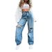 Women's Clothing Retro Casual Ultra Loose Ultra Fashionable Jeans_mkmklike.com