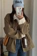 Beige Work Jacket Women, Spring/autumn 2026 New Vintage Hong Kong Style, High-end Feel, Oversized Top For Petite_mkmklike.com