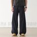 American Denim Blue Wide Curved Jeans For Men Deconstructing Straight Leg Loose Casual Long Pants Trendy Brand_mkmklike.com
