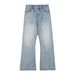 Men's Clothing retro baggy jeans light blue bamboo machete neutral flared jeans for men and women_mkmklike.com