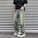 High Street Washed Retro Mud Yellow Jeans Men's Rough Edge Splicing Design Sense Loose Wide-leg Trousers_mkmklike.com