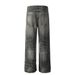 Punk Washed Gradient Jeans Heavy-Duty Distressed American Street Style Men's Wide-Leg Straight Long Pants Trendy_mkmklike.com