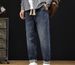Factory Direct Supply Autumn And Winter New Elastic Waist Sports Harlan Pants Men's High-quality Heavy Industry Large-size Denim Trousers Men's_mkmklike.com
