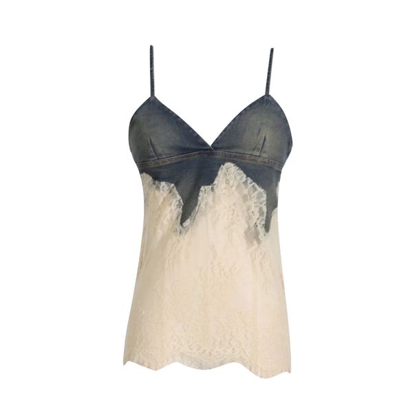 Women's Lace Top & Denim Shorts Set - Spring Two Piece Outfit, Casual & Stylish_mkmklike.com