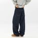 Split Silhouette Retro Jeans Men's Spring New Bright Line Design Original Cow Trousers American Straight Pants Loose Pants_mkmklike.com