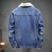 Loom Fleece-Lined Denim For Men 2024 Winter European And American Simple Elegant Slim Fit Casual Thickened Warm Men's Jacket_mkmklike.com