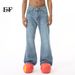 EF JEANS | 2024 New Product, Retro Water Ripple Slim Straight Washed Jeans Tide_mkmklike.com