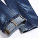 Men's Ripped Denim Jeans With Patches & Paint Splatter, Slim Fit Skinny Leg Streetwear Fashion High-Street Trousers_mkmklike.com