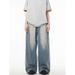 American High Street Trendy Brand Flip-flop Reverse Jeans Men And Women Ruffian Handsome Street European And American Retro Niche Design Trousers_mkmklike.com