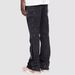 Men's Japanese Vintage Washed Jeans - 65% Cotton Straight-Leg Denim Pants (Black-Gray/Deep Blue, S-XL)_mkmklike.com