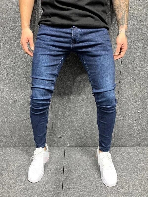 Classic Four-color Style Of Elasticized Tight-fitting Skinny Jeans For Men From Europe And America_mkmklike.com