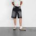 European Fit Mid-Rise Denim Bermuda Shorts – Non-Stretch Vintage Washed (Light Blue/Indigo/Charcoal, S-XXL)_mkmklike.com