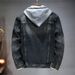 Loom 2025 New Men's Fashion Brand Spring Autumn American Retro Versatile Detachable Hooded Denim Jacket For Men_mkmklike.com