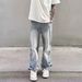 Men's Clothing American Light Blue Reverse Hole Jeans Men And Women Summer Hiphop Beggar Pants European And American Street Straight Pants_mkmklike.com