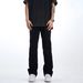 Unisex Black Cargo Jeans High Street Style Vibe Versatile Straight Leg Slightly Flared Slimming Long Pants mid Waist_mkmklike.com