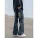 Men's Cargo Jeans – Vintage Washed Utility Pants With Multi-Pockets & Relaxed Fit_mkmklike.com