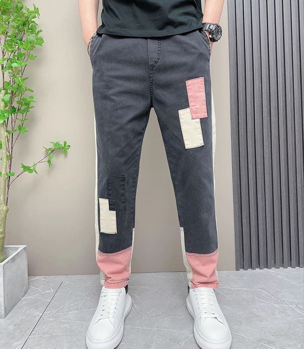 Young Men's Slim Fit Skinny Jeans Casual Stretch Harem Pants Autumn Winter Jogger Jeans_mkmklike.com
