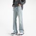 Nordmann American Style Trendy Brand Vibe Flared Jeans For Men, Autumn And Winter Straight Pants, High Street Fashion Retro Loose_mkmklike.com