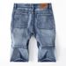 Men's Summer Thin Stretch Denim Shorts Patchwork Five Point Loose Straight Leg Casual Mid Length Korean Style Trendy Clothing_mkmklike.com