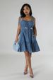 Trendy Patchwork Tie-Up Denim Mini Dress – Stylish A-Line Summer Dress With Straps For Women_mkmklike.com