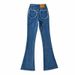 Hot Girl Frayed Hem Heart-shaped Pocket Peach Butt Bell-bottom Pants For Women, Autumn Slim-fit Butt-lifting_mkmklike.com