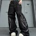Unisex Vintage Straight Leg Jeans 90s Retro Denim Contrast Stitching Midweight Polyester Distressed Wash S-3XL_mkmklike.com