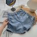 Women's High-Waisted Slim Fit Denim Shorts Summer A-Line Trendy Drawstring Elastic Hot Pants Fashionable And Sexy_mkmklike.com
