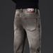 High-end European Jeans Men's Autumn And Winter 2025 New Amber Gray Lyocell European Light Luxury Business Straight Pants_mkmklike.com