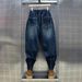 Men's Loose Fit Vintage Denim Pants – High-Waisted Baggy Jeans With Retro Wash Breathable & Stretchy Fabric_mkmklike.com