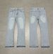 Men's Clothing 2026 Distressed Flared Jeans - Vintage Grey Cleanfit Denim With Frayed Hem, High Street Micro Bell Bottoms_mkmklike.com