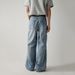 Men's Clothing Retro Loose Fitting Flared Jeans For Men American High Street Fashionable Trendy Design Long Pants Cool Rebellious Vibe New Style_mkmklike.com