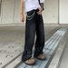 Men's Clothing Jeans For Men High Street Retro Loose Straight Casual Pants For Men_mkmklike.com