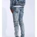 Men's Clothing new motorcycle men's small leg pants men's skinny jeans factory direct sales jeans men_mkmklike.com
