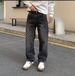 Men's Clothing Men's All-Over Print Jeans - American Vintage Washed Denim (Loose Straight Fit, Summer Style)_mkmklike.com