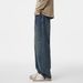 Men's Clothing Wide Leg Jeans Loose Straight American Retro Washed Casual Vibe Trousers Vintage Washed Denim Pants For Cleanfit Style_mkmklike.com