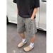 "Men's Vintage Cargo Shorts – Adjustable Waist, Multi-Pocket Design (Relaxed Fit, Washed Denim, Summer Casual, Streetwear & Utility Style)"_mkmklike.com
