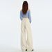 Juvenile Orange#Simple Elegant Apricot-colored Wide-leg Jeans For Women, High-waisted, Loose-fitting, Slimming, With A_mkmklike.com