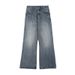 LKTM Men's Cleanfit Flared Slim Pants Archer0603 Vibe Lightning Burst Blue Jeans_mkmklike.com