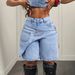 Women's Trendy Casual Denim Shorts 5 Point Pants Style Outing Shorts 88 In Stock_mkmklike.com