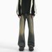 Men's Clothing Jeans Old Washed Flared Pants Retro Loose Casual Trousers Straight Pants_mkmklike.com