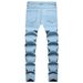 Men's Slim Straight Jeans - Classic Cotton Denim Pants With Comfortable Mid-Rise Fit For Casual & Everyday Wear_mkmklike.com
