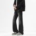 Men's Slim Fit Flared Fleece Jeans - American Style Straight Leg Loose Fit Pants For Autumn & Winter_mkmklike.com