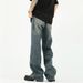 Men's Clothing Vintage Washed Distressed Denim Jeans For Men - Classic Straight Leg Relaxed Fit With Multiple Pockets (Retro Blue, S-XXL)_mkmklike.com