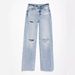 Women's High-Waisted Straight Leg Jeans – Distressed Ripped Denim Pants With Vintage Washed Blue (S/M/L/XL/2XL)_mkmklike.com